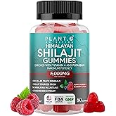 Shilajit Gummies for Men & Women | 5000mg Extra Stength Pure Himalayan Extract 100% Natural Raspberry Flavor | 85+ Trace Minerals & Fulvic Acid to Enhance Energy and Immune Support, 60 Ct