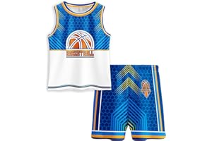 HJSHFUE Kids Basketball Jerseys Boys and Girls Sleeveless Mesh Jersey Sets Youth Sport Training Uniforms