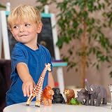 Learning Minds Jumbo Jungle Animals Set 8 Toy Safari Zoo Figures 18 Months+ view 2