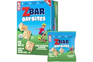 Zbar Oat Bites - Iced Oatmeal Cookie - Baked Oat Energy Granola Bites - USDA Organic Snacks for Kids - 14g Whole Grains (6 Snack Packs)