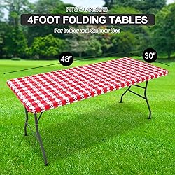 Spotjoy Rectangle Vinyl Table Cloth, Waterproof