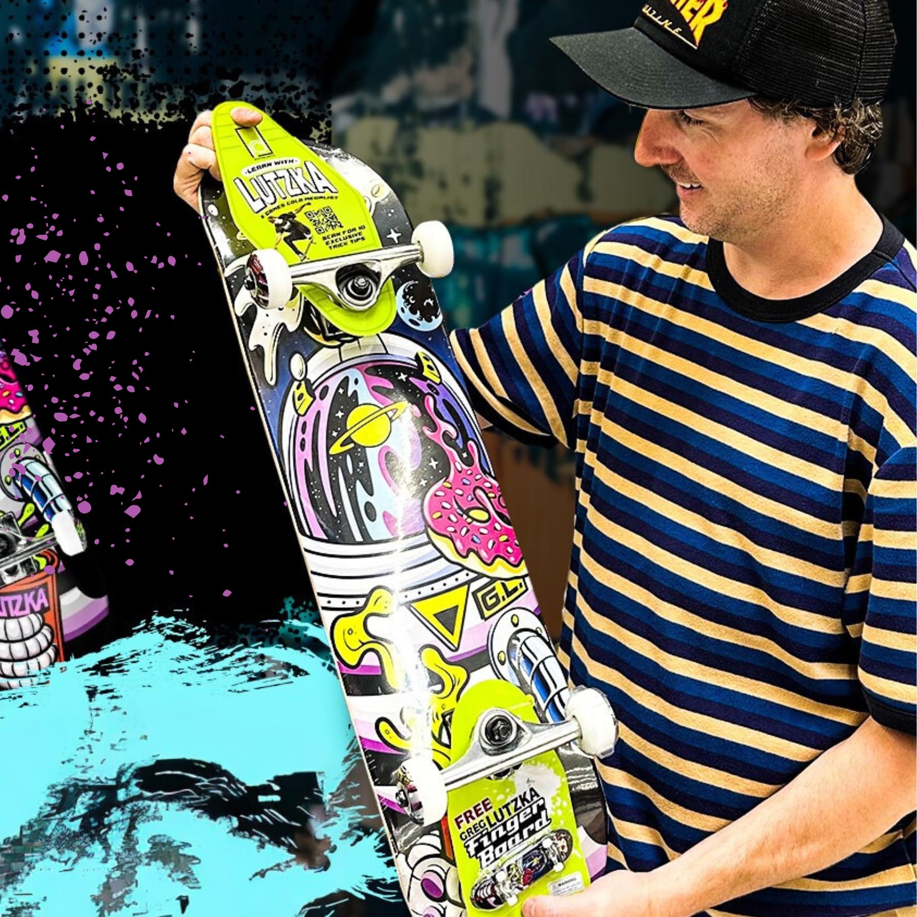 Roller Derby Deluxe Series Complete Skateboard for Beginners, Kids, Teens and Adults