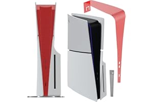 AJKTHGE Dust Cover Net for PS5 Slim Console (Short Version), New PS5 Slim Heatsink Barrier Pets Hair Anti-dust Cover Dustproof for PlayStation 5 Slim Optical Drive/Digital Version Accessories.(Red)