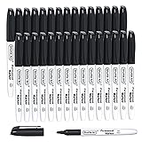 Shuttle Art Permanent Markers, 30 Pack Black
