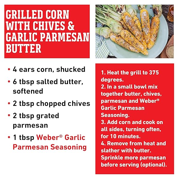 WEBER GARLIC PARMESAN SEASONING, 2.6 OZ