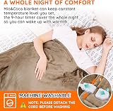 Mia&Coco Electric Heated Blanket Throw 180x130cm Flannel Sherpa 10 Heat 9h view 6