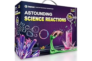 Japace Science Kits for Girls Age 4-5-6-7-8, Christmas Birthday Gifts Ideas, 75+ Cool Chemistry Experiments, Learning & Education Toys for Kids 4-8