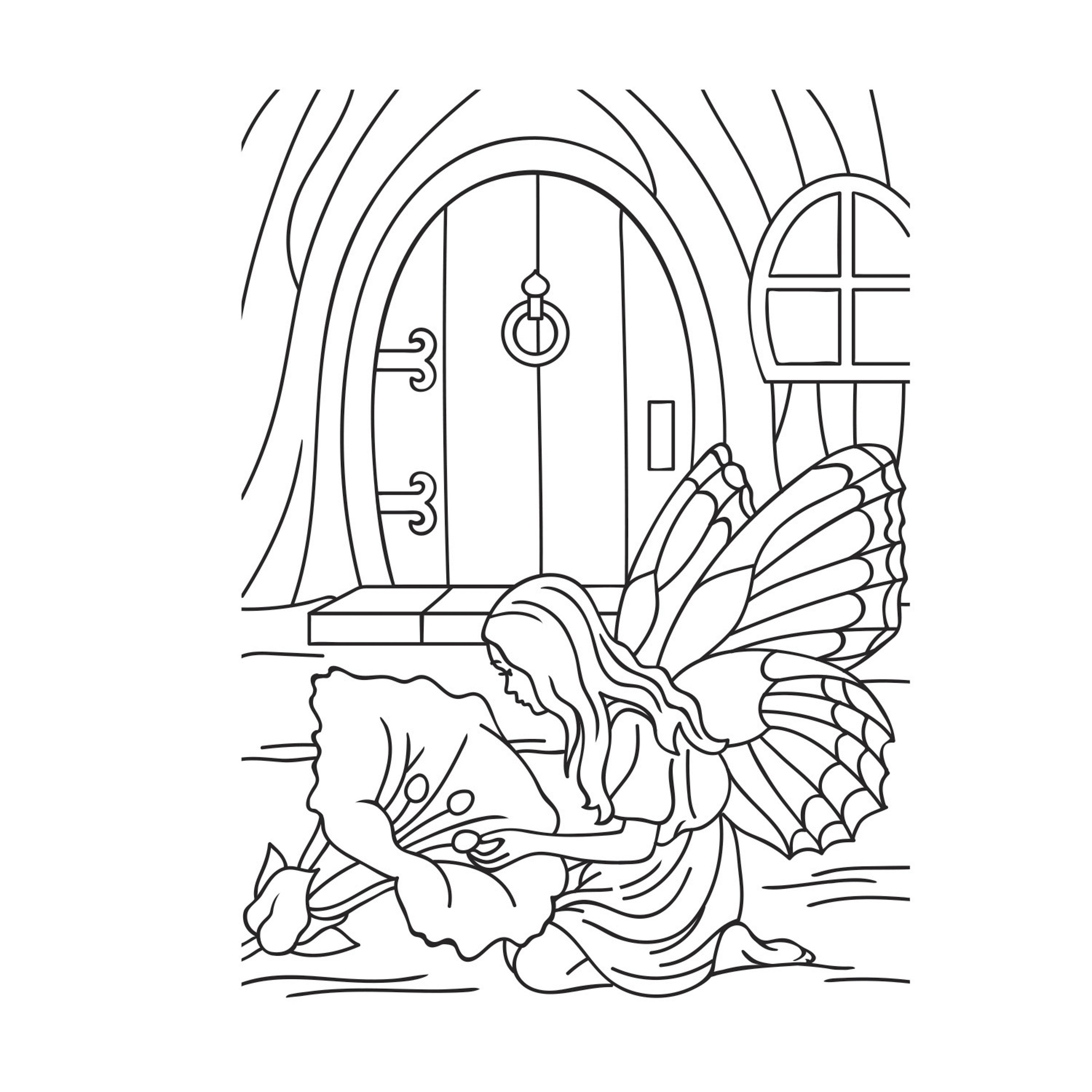 Darice Embossing Folder Fairy Door 4.25X5.75, Clear/White, 4.25 x 5.75-Inch