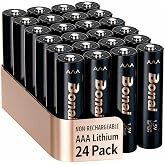 BONAI AAA Lithium Batteries 24 Pack, Stable 1.5V Output, Non-Rechargeable | 1650mWh High Energy, -22&deg;F to 140&deg;F All-Weather Performance, 10-Year Shelf Life for Sensors, Headlamps &amp; Outdoor Gear