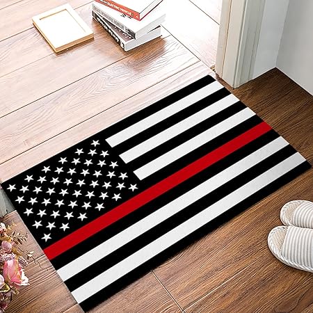 Libaoge American Flag USA Stars and Stripes Patriotisches Thema Fußmatte Welcome Mat Eingangsmatte Indoor/Outdoor Fußmatte Fu
