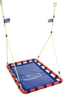 HUDORA Nestschaukel Aluminium Square, rechteckig, blau/rot - bis 120 kg belastbar - 72159