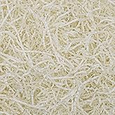 EUSOAR 2 LB Basket Filler Paper Shred, Beige Gift Box Filler Crinkle Cut Paper, Moving Cushioning Confetti Stuffing Gift Baskets Bag Filling for Birthday Weddings Anniversaries Party Wrapping