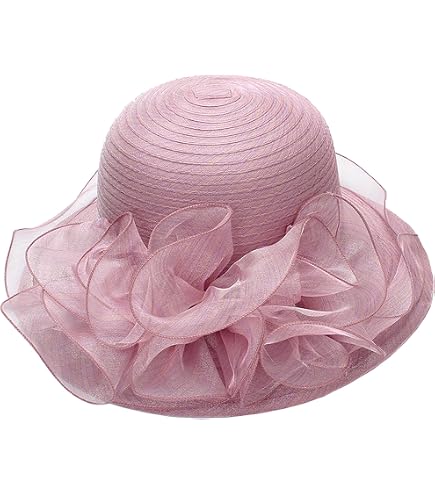 IZUS Women Organza-Brim Crochet-Sun-Hat French Bowler  display picture 3