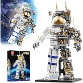 TYCOLE Space Astronaut Building Set with Display Stand for Boys Age 8-12 | 860 PCS Spaceman Building Toys,Space Collection for Home or Office Decor,Christmas Gift for Adults and Teen,Compatible Bricks