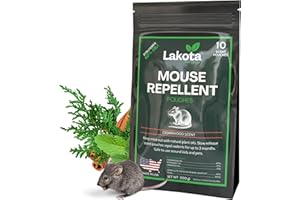 LAKOTA NATURALS Mouse Repellent Pouches, Extra Strength, Mice Repellent Indoor, Rodent Repellent Indoor, Keep Rodents Out of Car, Rodent-repelling Pouches, Best Thing to get rid of mice Fast (Cedarwood Scent)