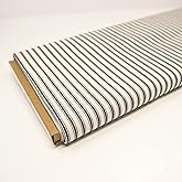 Roc-lon 100% Cotton 44/45" Wide Woven Ticking Fabric for Sewing Quilt Craft Home D&eacute;cor, 245 GSM - Medium Weight, Cut by Yard, Stripe Navy
