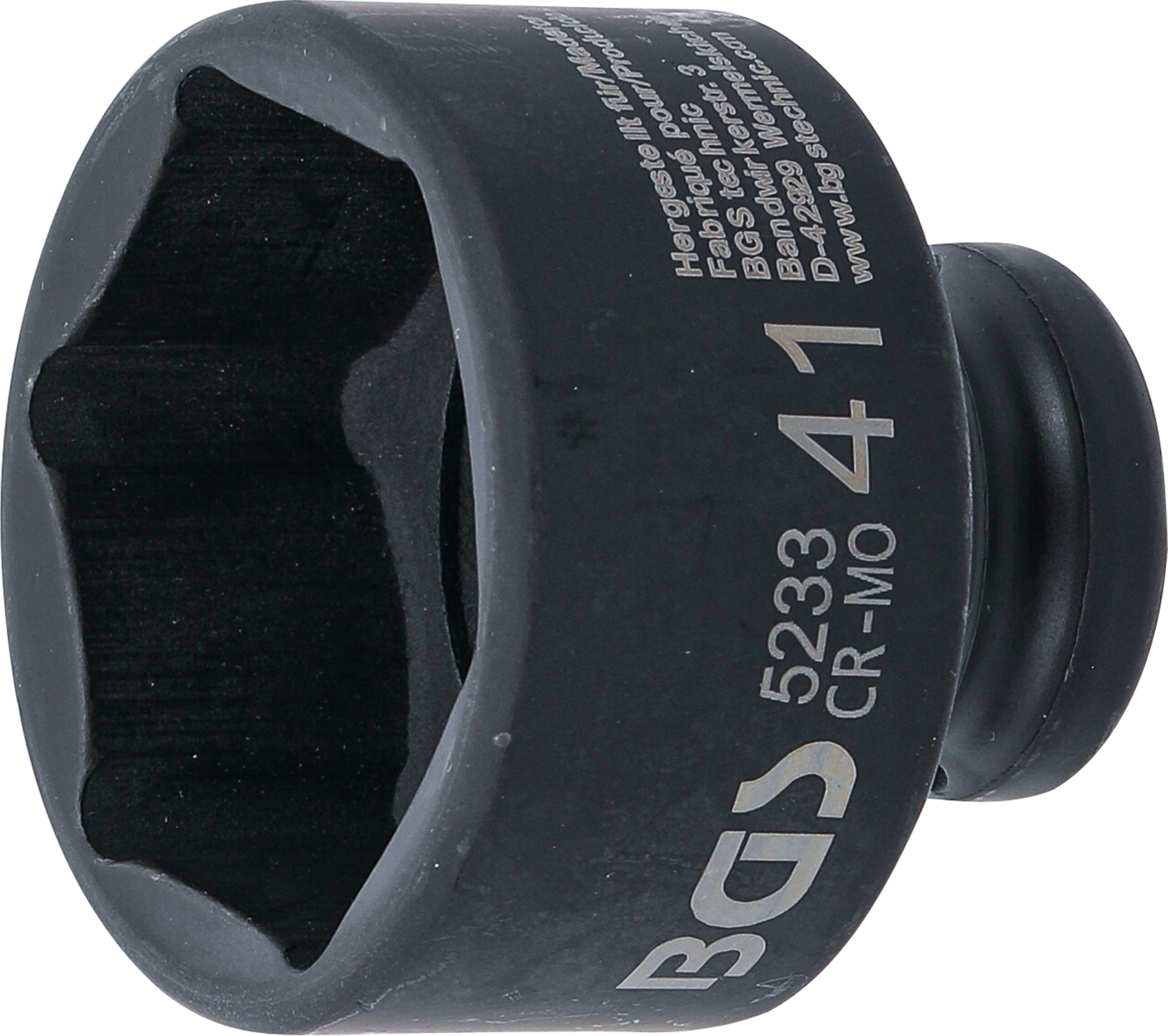 BGS 5233 | Impact Socket, Hexagon | 12.5 mm (1/2") Drive | 41 mm