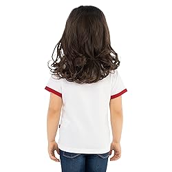 Levi's Little Girls' Batwing T-Shirt, White Ringer, 5