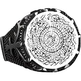 KAMBO Muslim Ring, 925 Solid Sterling Silver for Men, Arabic Religious Design