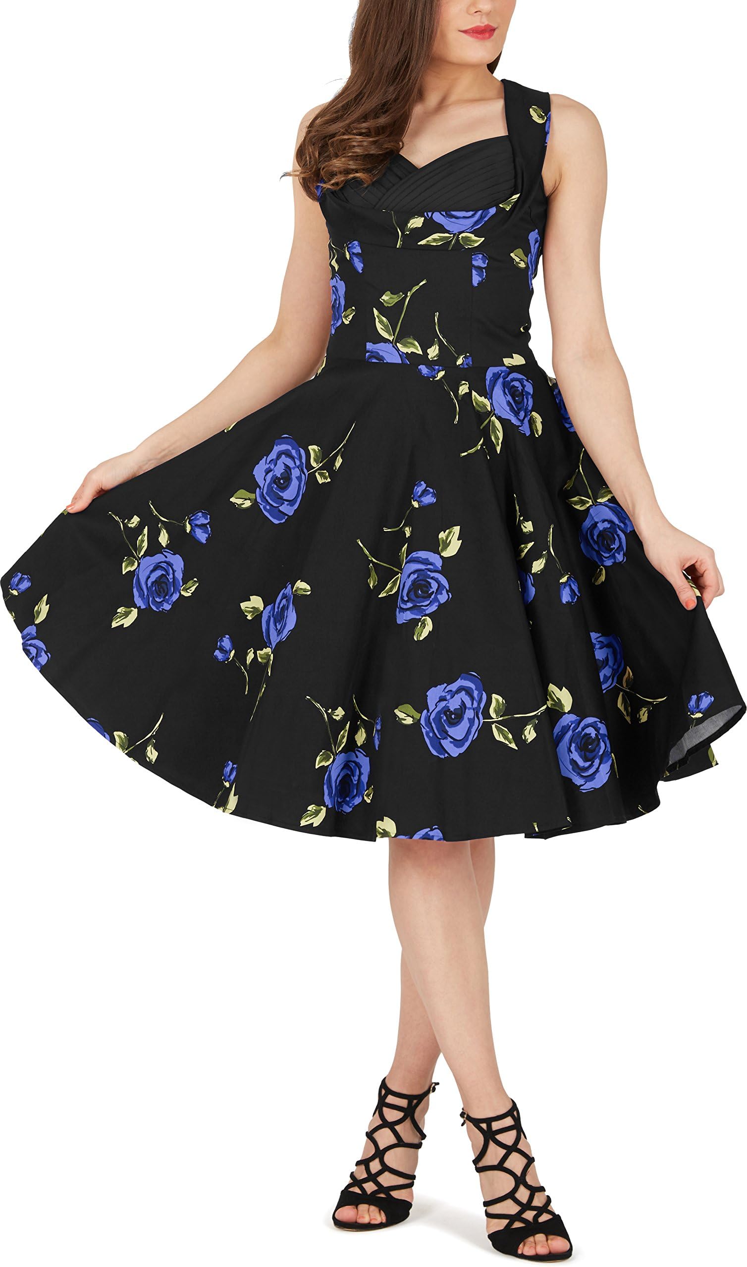 BlackButterfly 'Aura' Infinity Vintage Rockabilly Floral Swing Dress