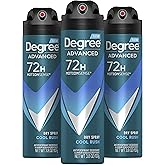 Degree Men Antiperspirant Deodorant Dry Spray Cool Rush 3 count Deodorant for Men With MotionSense Technology 3.8 oz