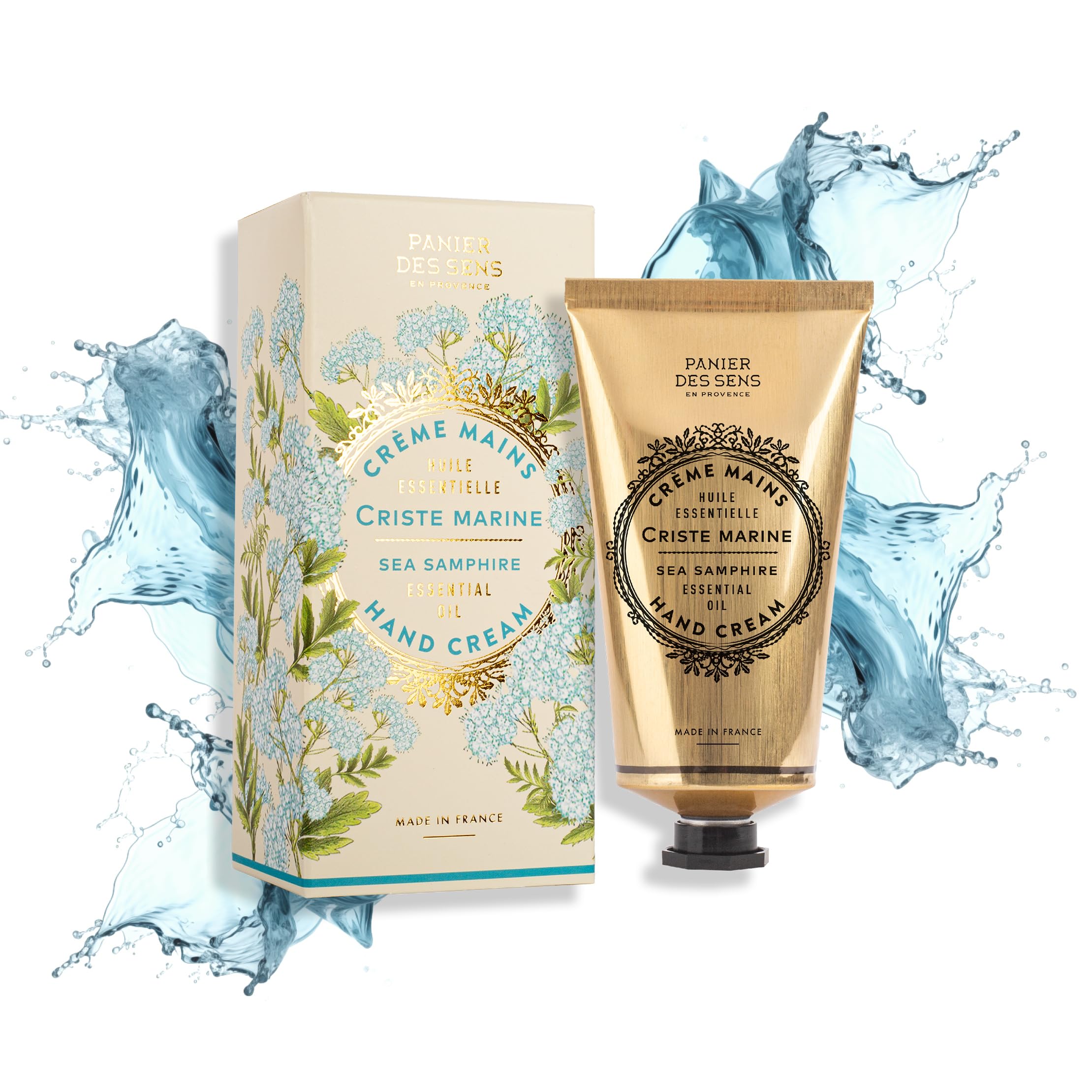 Panier des Sens – Sea Samphire Hand Cream - Hand Cream for very Dry Hands and Skin – for Women and Men - With Shea Butter & Olive Oil - Vegan Made in France 97% Natural Ingredients - 75ml