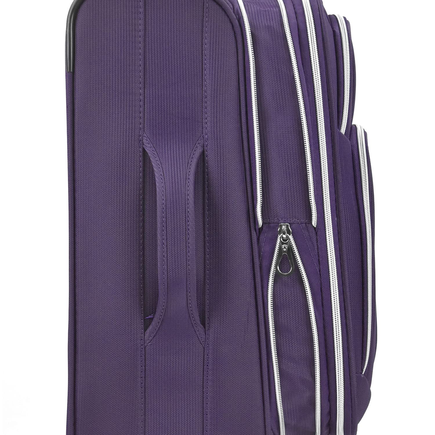 Traveler's Choice Lares Softside Expandable Luggage with Spinner Wheels, Purple, Checked 30-Inch
