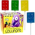 Brick Building Block Party Suckers - 12 Brick Lollipops Individually Wrapped - Lego Lollipop for Lego Party Favors, Building Block Party Favors, Lego Birthday Party Supplies, Color Brick Party Candy