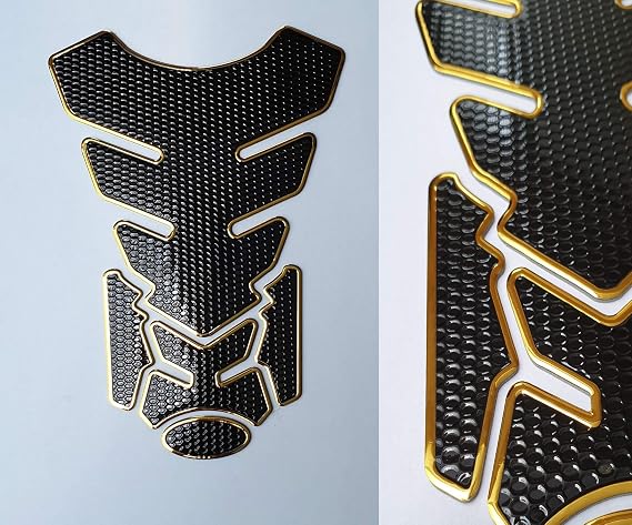 Protège-Réservoir Moto 3D BIKE-label - Autocollant Carbone Noir 172x220mm Anti-Rayures
