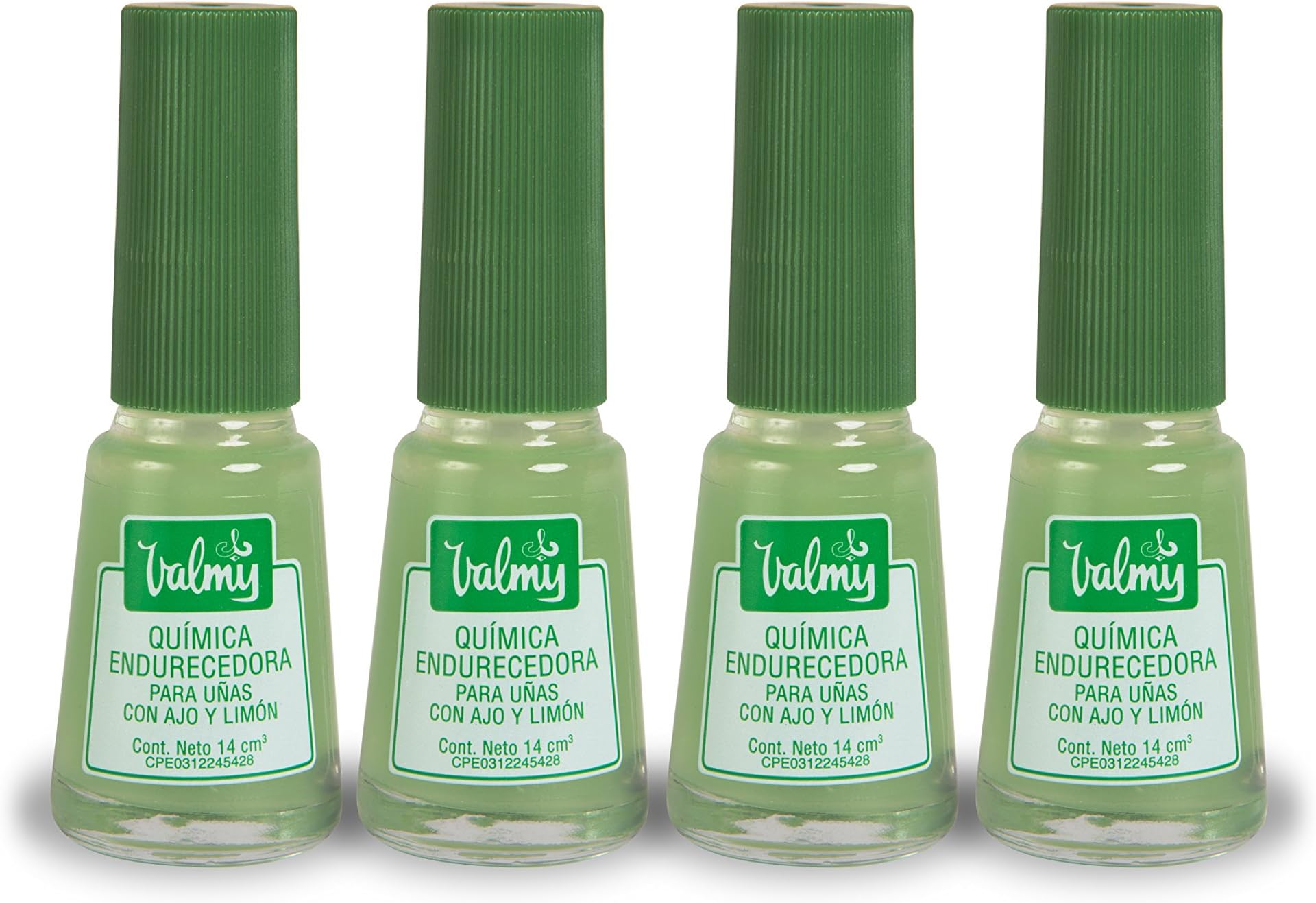 Valmy Lemon and Garlic Quimica Endurecedora - Nail Hardener and Whitening Polish Treatment - Pack of 4