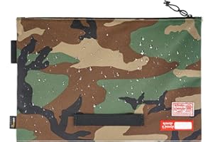 RE ROUGH ENOUGH Rough Enough Important Document Folder Waterproof Document Pouch Organizer with Zipper 16 x 11 Inches Camo Cordura and Tarpaulin Lining for Office Travel Workspace