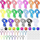 150 Pcs Plastic Keychain Clip Lobster Claw Clasps, Multicolor Lobster Clasp Keychain with Jump Rings, Plastic Keychains for Crafts DIY Handmade, Lanyard Clips and Hooks