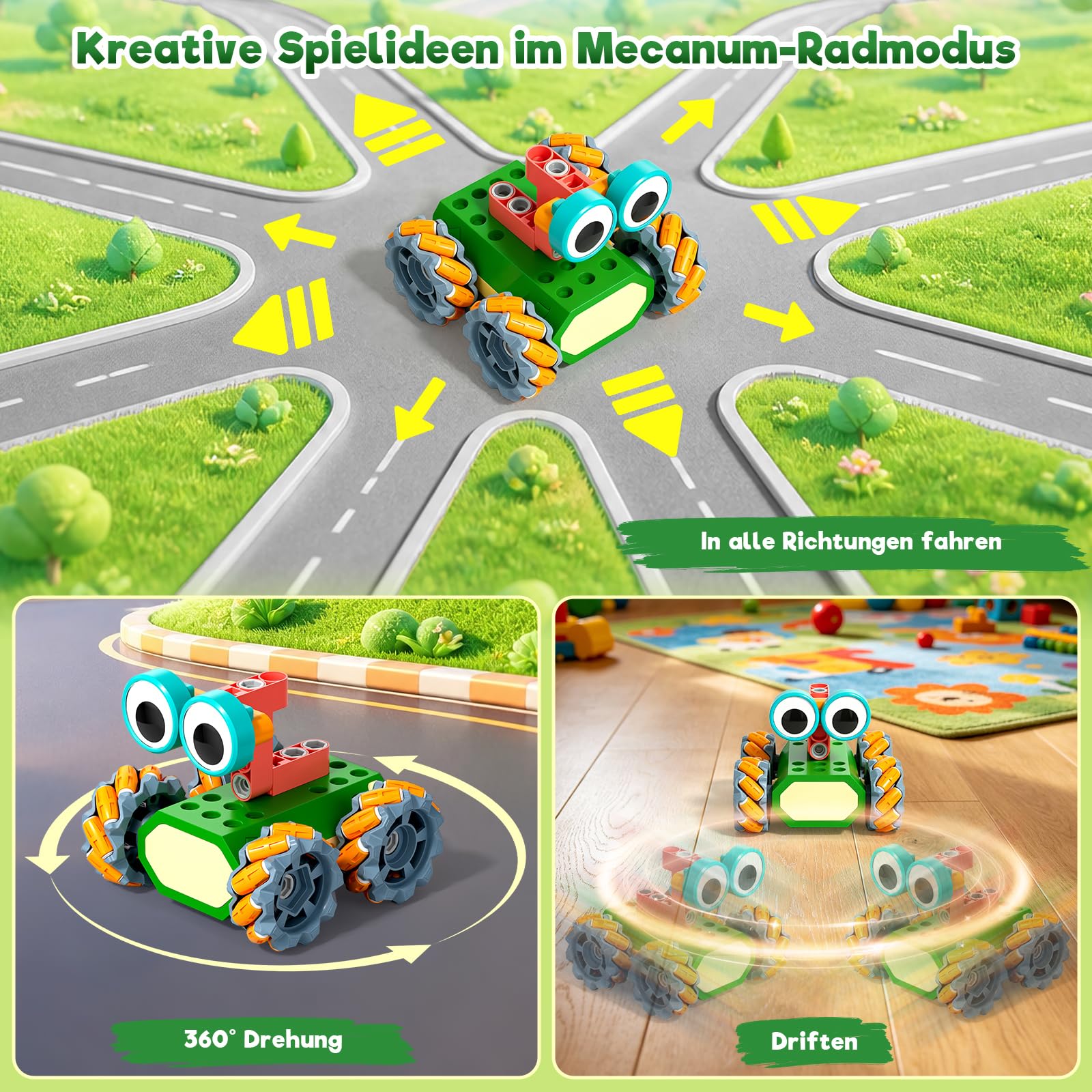 Technic Roboter Bauspielzeug Bausatz ab 6+, 33+ IN 1 RC Roboter und Auto 4