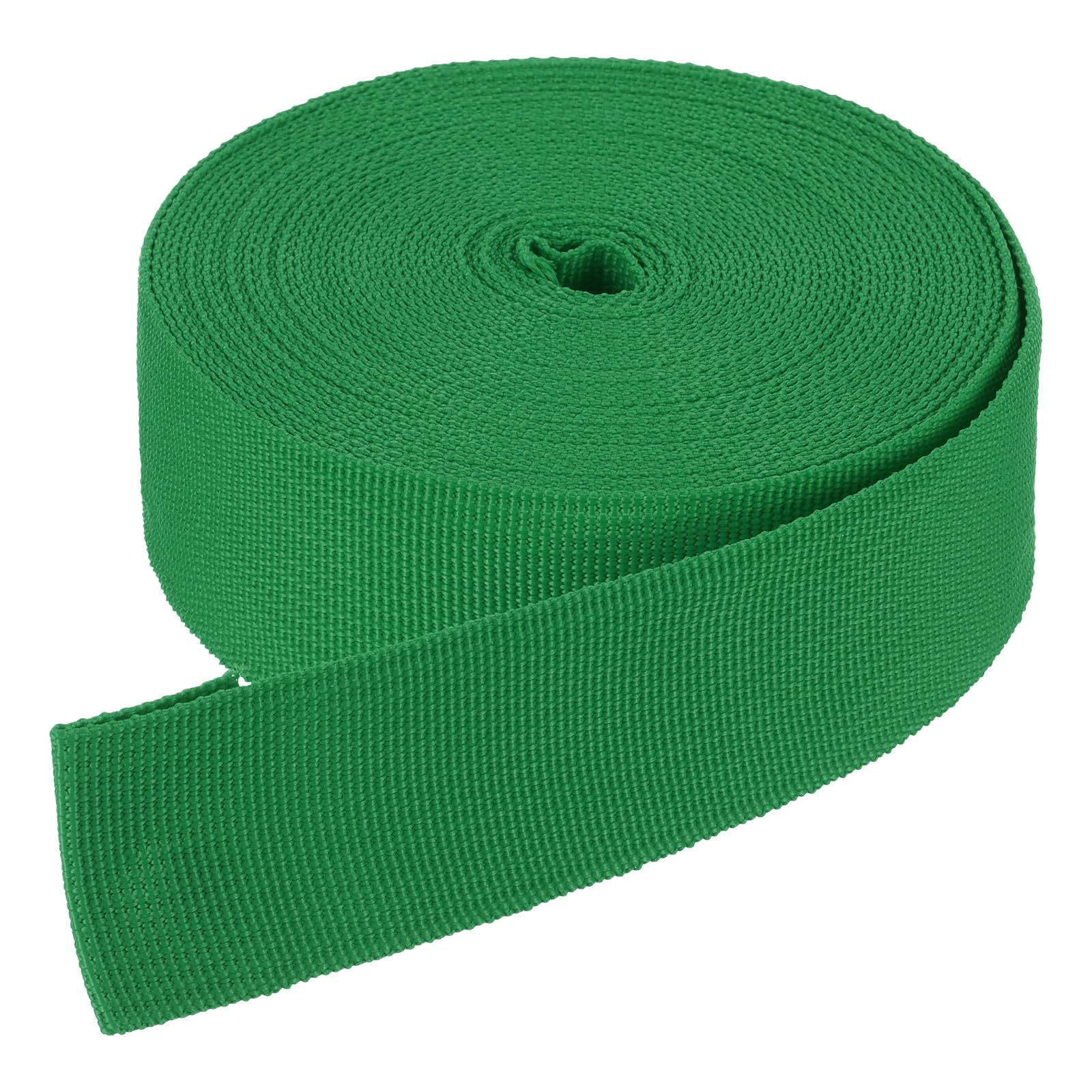 DMiotech 10 Yard x 1 1/2 Inch Width Nylon Webbing Strap Poly Flat Webbing Strapping for DIY Craft Backpack Strapping, Sewing, Outdoor Gear Repair, Green