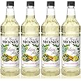 Monin - Mojito Mix Syrup, Sweet Herbal Mint Flavor, Great for Frozen Cocktails, Mocktails, & Delicious Desserts, Gluten-Free, Vegan (1 Liter, 4-Pack)