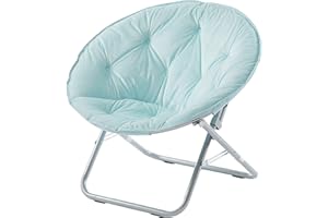 Urban Lifestyle Micromink Saucer Chair, Light Blue Mint