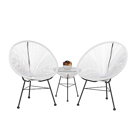 Relaxdays Raya Retro Garden Set Of 2 Mexican 60s Style Plastic