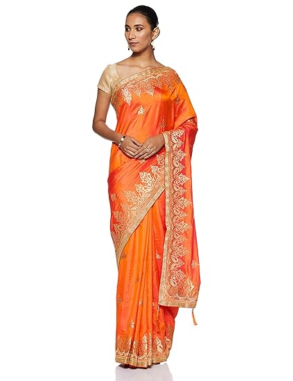 Womanista silk with blouse piece Saree