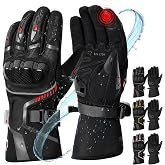 RIDEIRON Winter Motorcycle Gloves for Men &amp; Women | Plush Lining, 3M Insulation, Waterproof, Windproof, Touchscreen, Knuckle Protection, Shock-Absorbing Palm, Non-Slip Grip