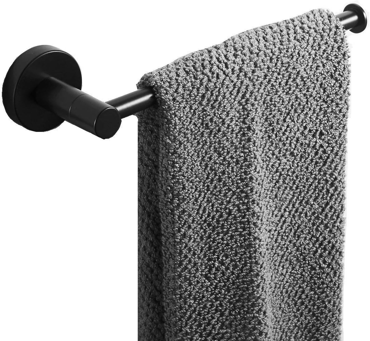 Leekayer Matte Black Bath Towel Bar Single Bars Towel Ring