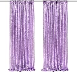 Poise3EHome 2Pcs 2Ft x 8Ft Sequin Backdrop
