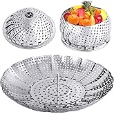 Veggie Vegetable Steamer Basket, Folding Steaming Basket, Metal Stainless Steel Steamer Basket Insert, Collapsible Steamer Ba