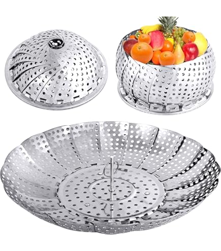 Ohtomber 1.5 Quart Stainless Steel Sauce Pan With Steamer Basket - Tri-Ply, Induction Compatible Pot With Lid