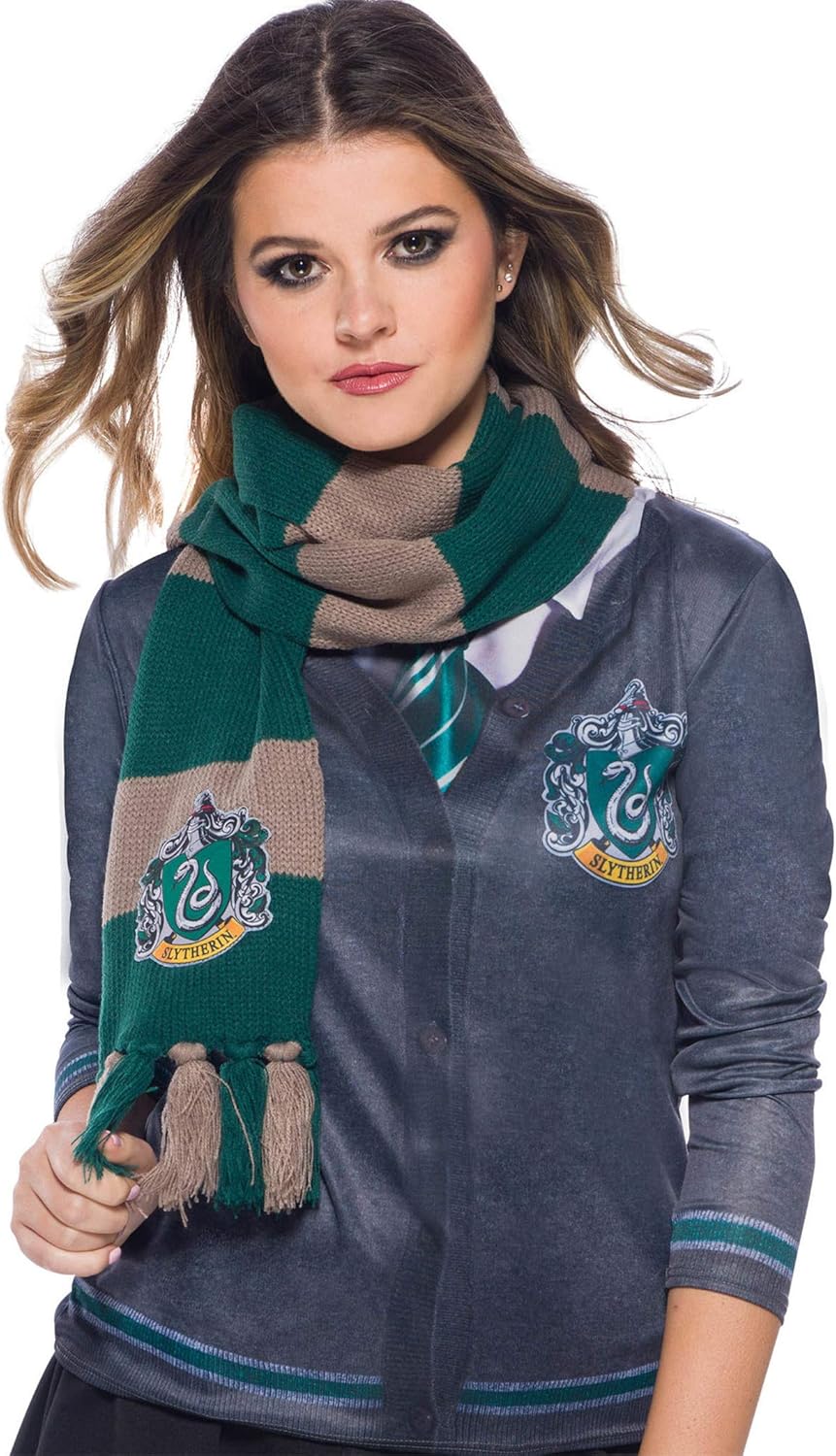 Harry Potter Deluxe Bufanda Slytherin, Multicolor, (Rubie'S 39034)