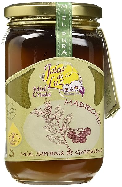 Jalea de Luz Miel Cruda Pura de Madroño - 500 gr.: Amazon.es ...
