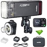 GODOX AD200 Pro II AD200ProII 200Ws 2.4G TTL Flash Strobe, 500 Full Power Flashes, Recycle Time Approx.0.01~1.8s Pocket Strob