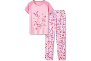 Beezizac Pajamas for Girls 100% Polyester Tie dye Sleepover Long Sleeve PJ Set Size 6-18