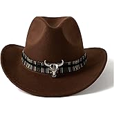 Gossifan Classic Womens Western Cowboy Cowgirl Hats with Wide Belt