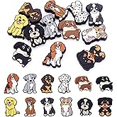 FASHEWELRY 12Pcs Dog Silicone Focal Beads Animal Silicone Loose Beads 12 Styles Cute Rubber Beadable Pens Bead for Jewelry Making Bracelet Necklace Handmade Crafts