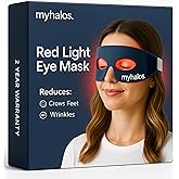 MyHalos Under Eye Red Light Therapy Mask - Advanced Light Mask & LED Eye Mask for Wrinkles, Dark Circles & Crows Feet - Red Light Therapy for Eyes & Face